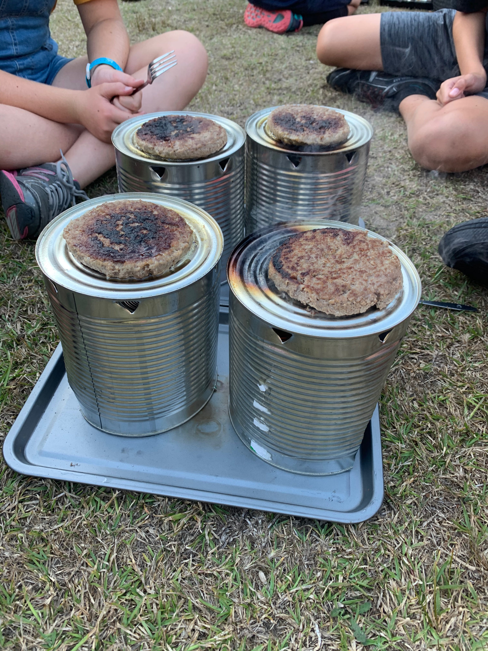 Hobo Stove Hamburgers